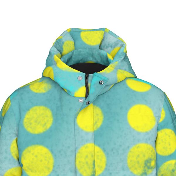 Warme Wintermantel mit Hundemotiv Eddy – Popart Hundemotiv, 90% Daunen, 10% Federn, bunt, stylisch, Schäferhund, Deutscher Schäferhund, German Shepherd, Mix, SOKA, Listenhund, Größe XS- 4XL - Kopie